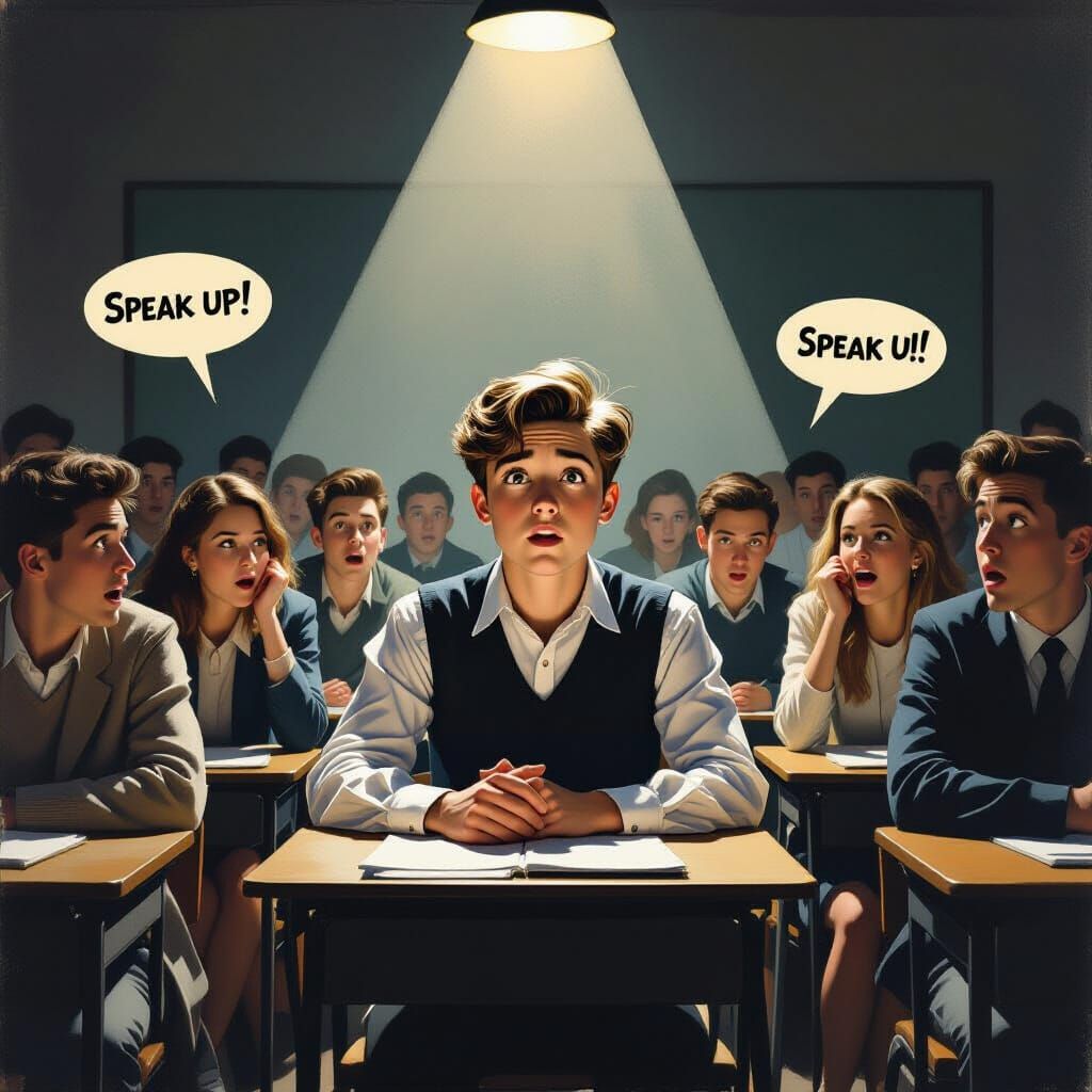 Shy Student Spotlight: Rockwell-esque Classroom Scene