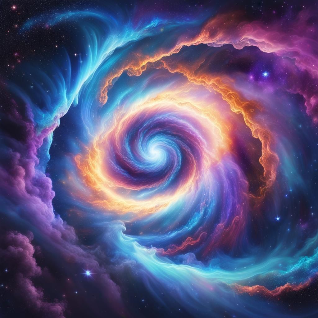 Birth of a Star: Cosmic Astral Explosion