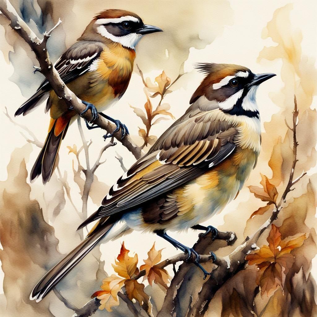 Wilderness Birds in Watercolour Illustration