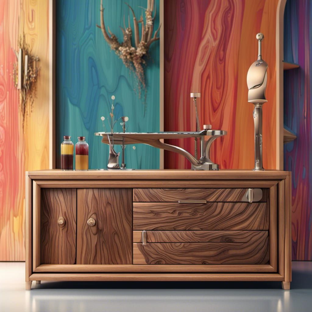 Hyperrealistic Wooden Furniture with Steel Accessories