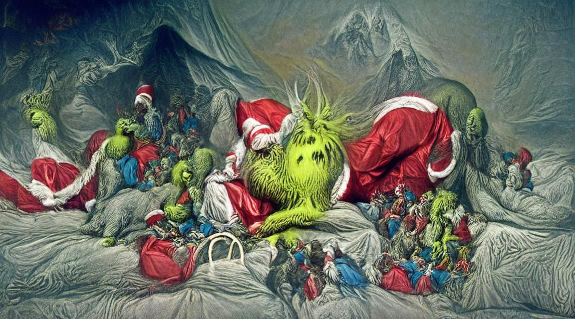 The Grinch in Gustave Doré Style