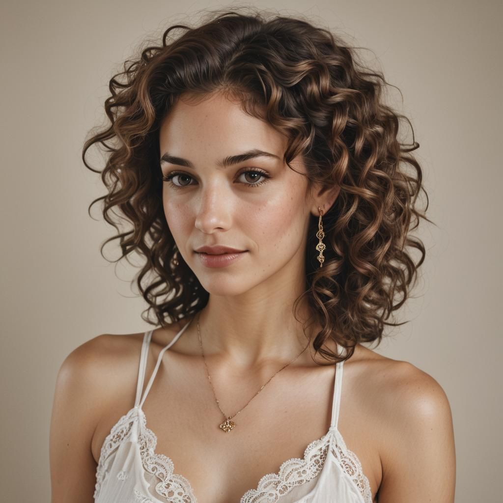 Woman with Tattoos in Digital Triadic Color Painting