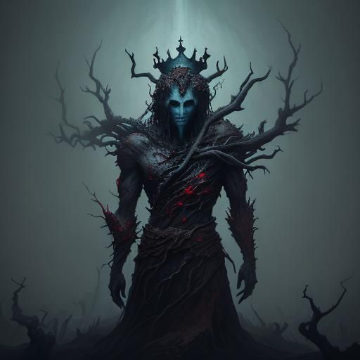 Dark Fantasy Grapevine Horror in Beksiński Surrealism