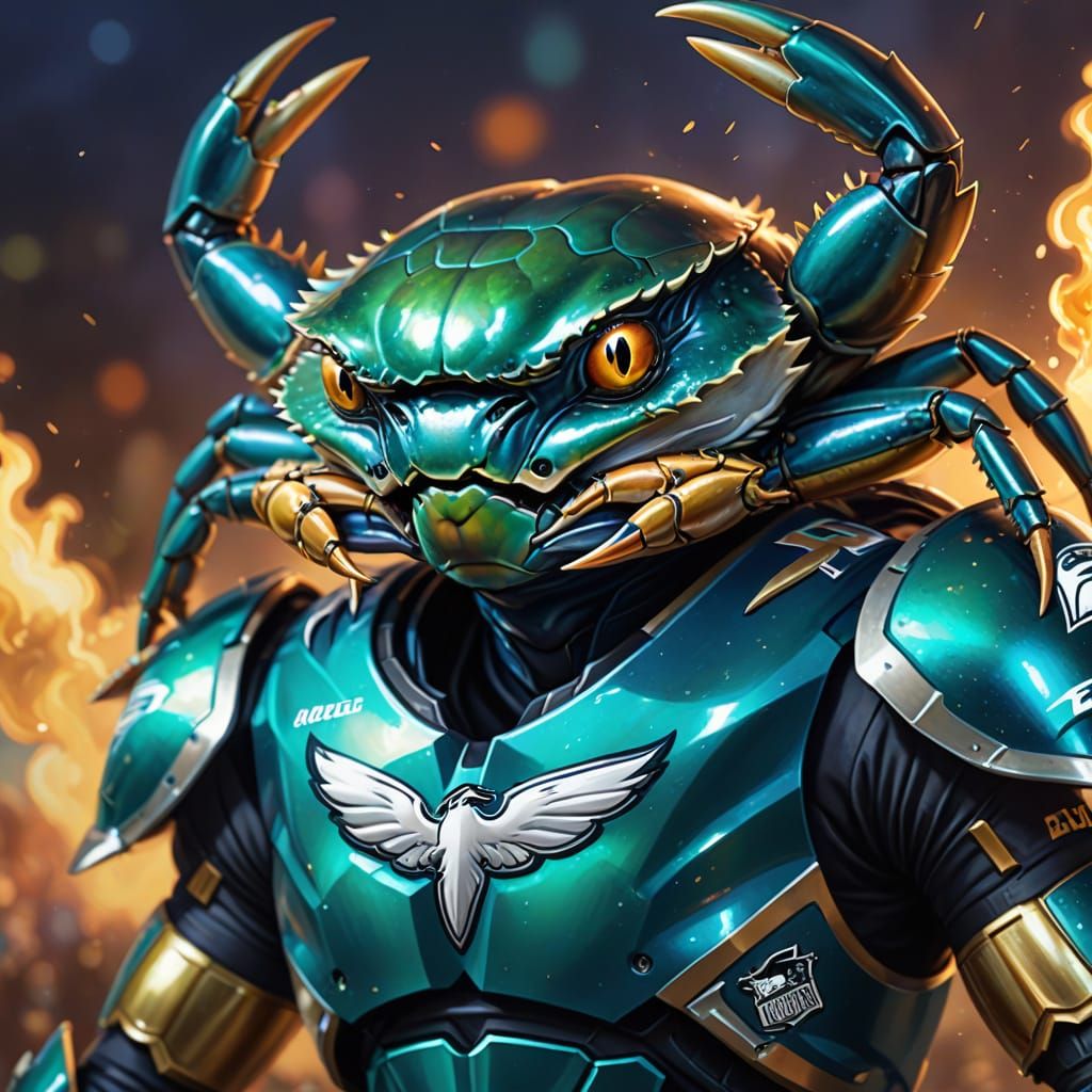 Fantasy Maryland Blue Crab in Eagles Jersey