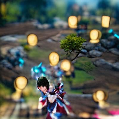 Solo Leveling Anime Scene with Bokeh Effect