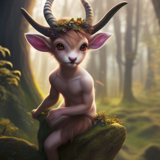 Detailed Faun Digital Art Concept in 8K
