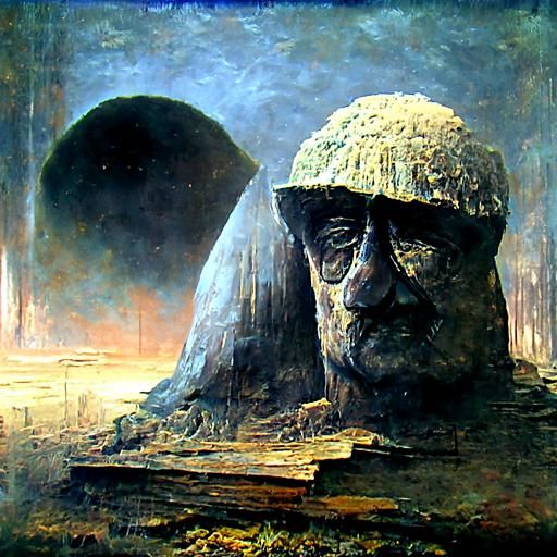 Disturbing Surrealist Nightmare in Beksiński Style