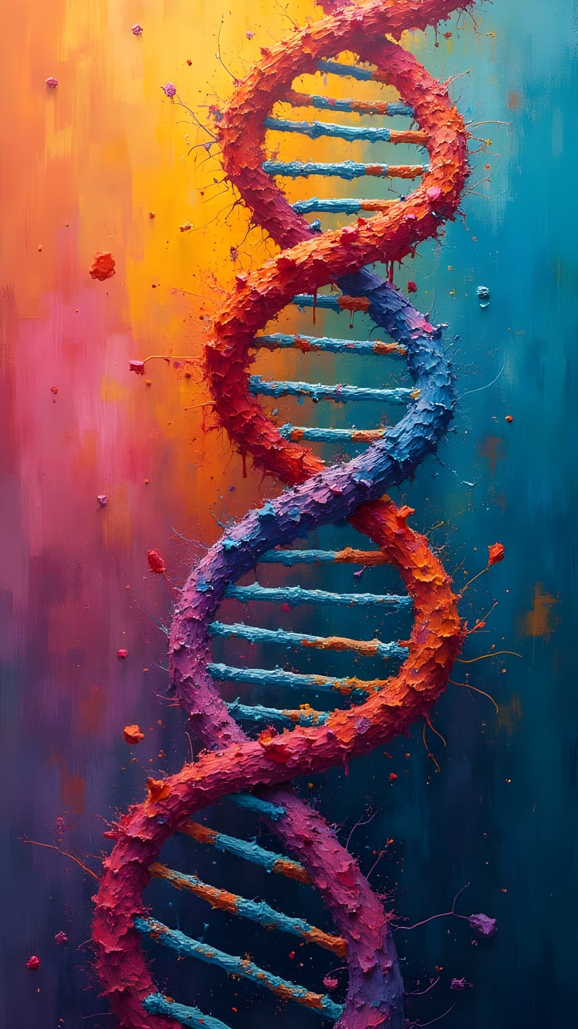 Vibrant DNA Molecule in Metamorphosis