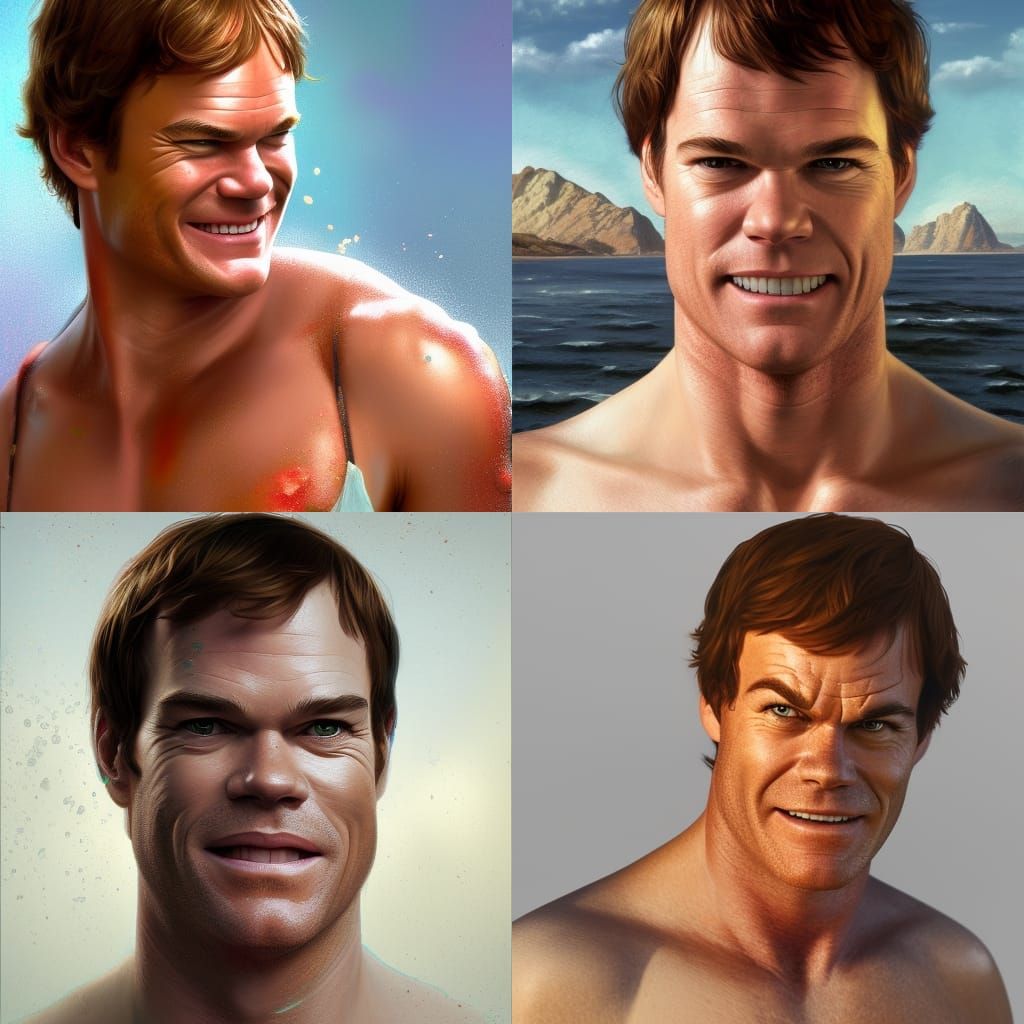 Dexter Morgan Portrait on Beach in 8K