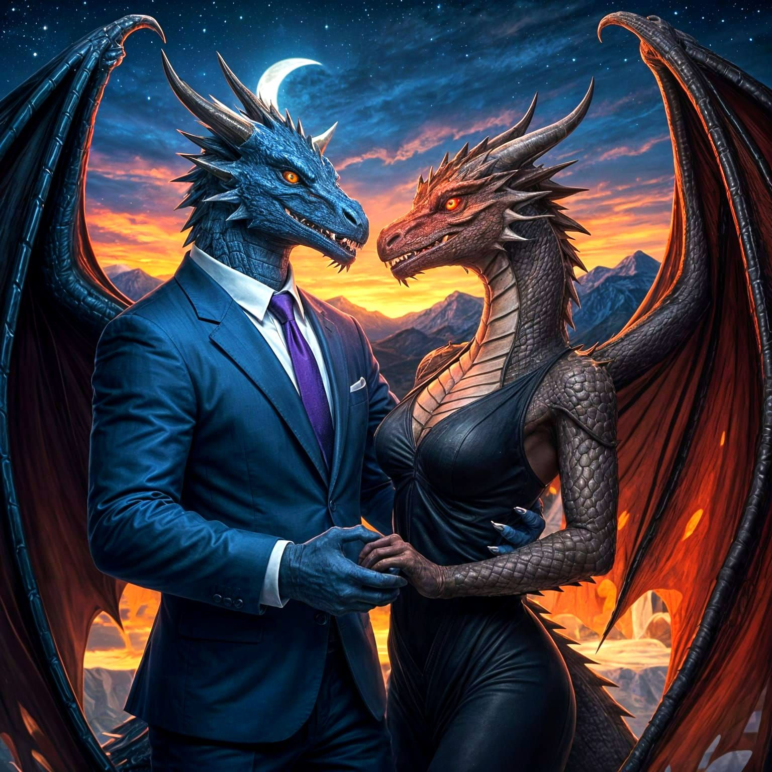 Dancing Dragon-like Creatures in a Restaurant