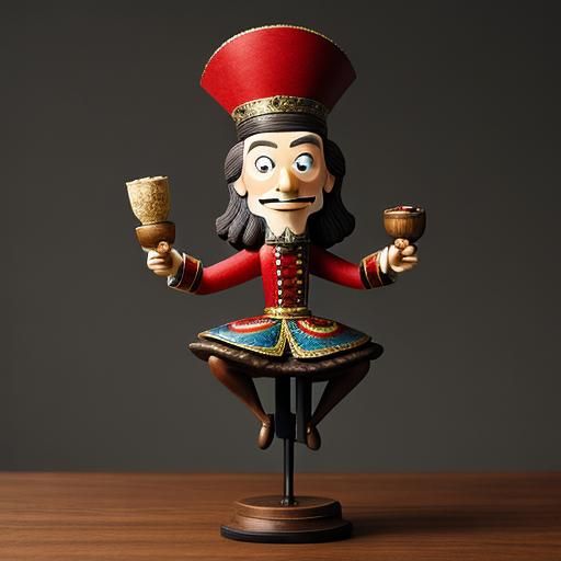 Terrified Walnut and Nutcracker Cartoon