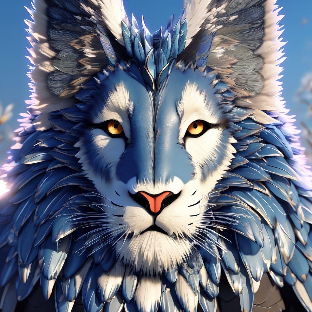 Crystal Bird in Frosty Splendor