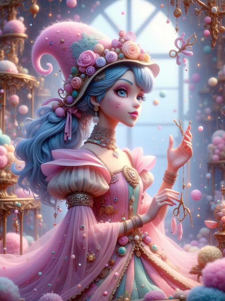 Disney Villains Crafting Magical Pastel Dresses