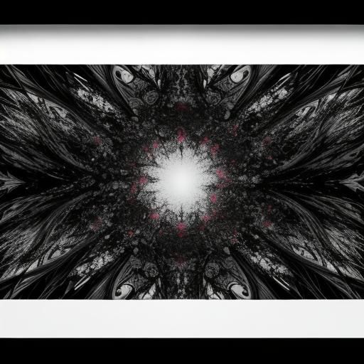 Fractal Splash Art in Pollock Style