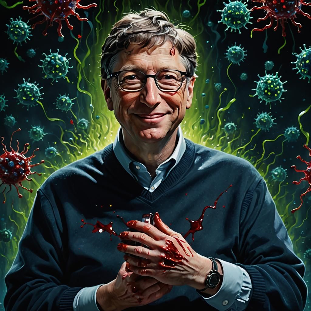 Sinister Vaccine Portrait in Francis Bacon Style