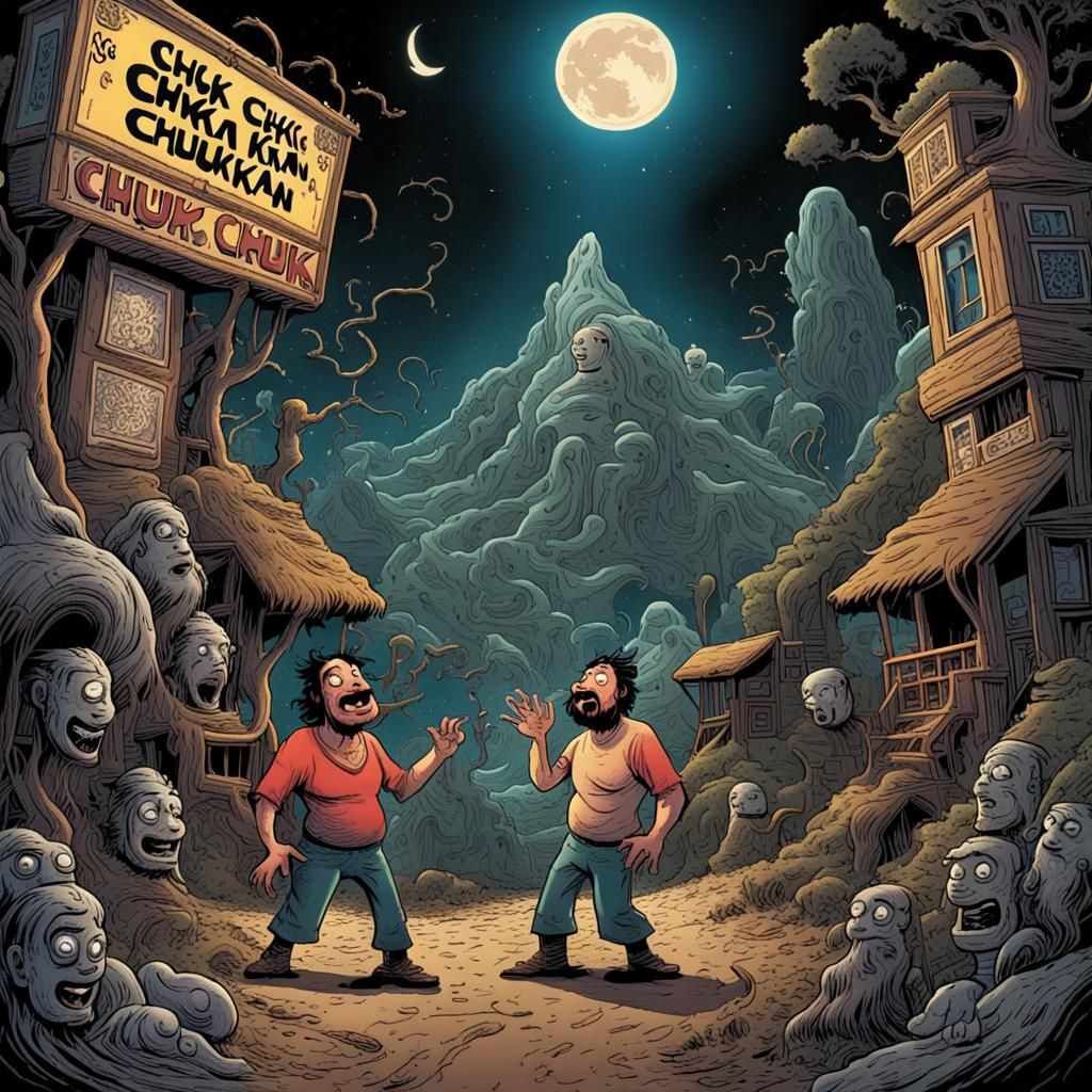 Surreal Comic Cartoon Caper in Comic Book Art Style