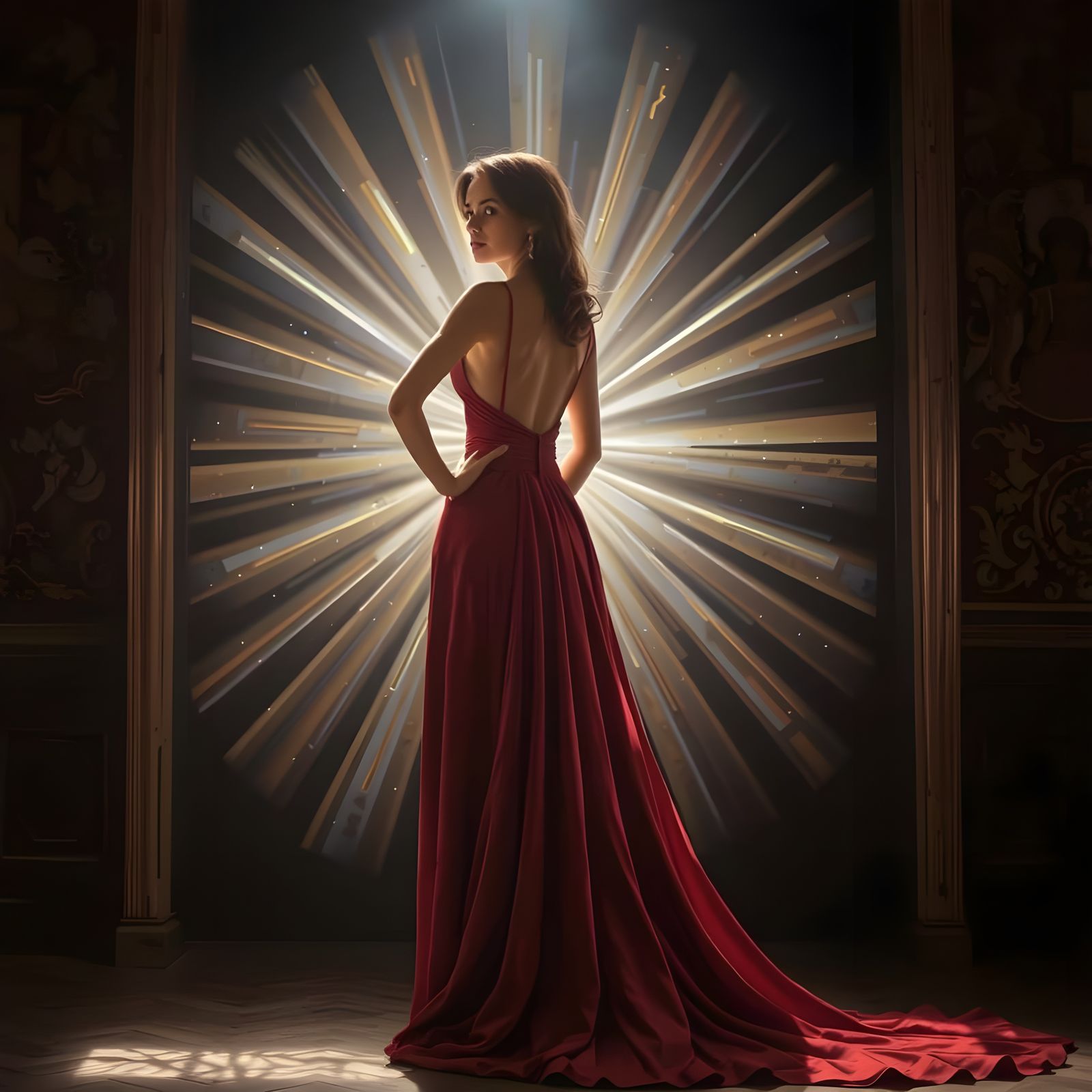 Surreal Italian Goddess Radiates Spotlight Elegance