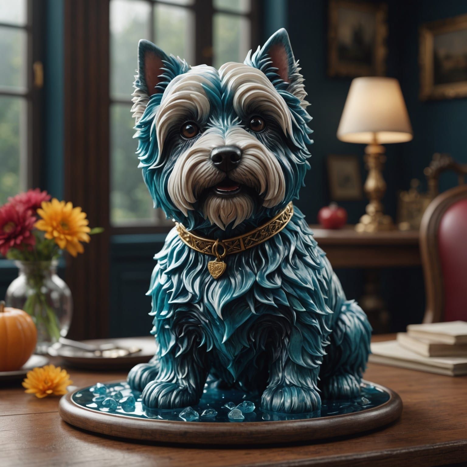 Jelly Sculpture of West Highland Terrier