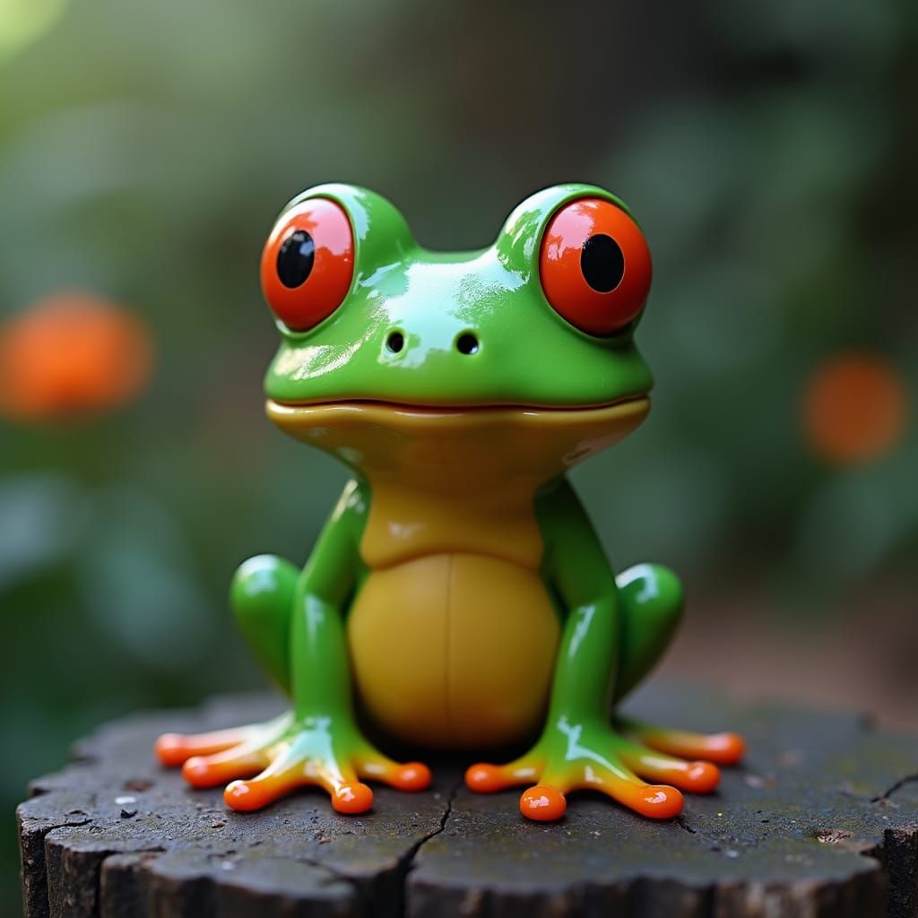 Hyperrealistic Pepe the Frog Plastic Figurine