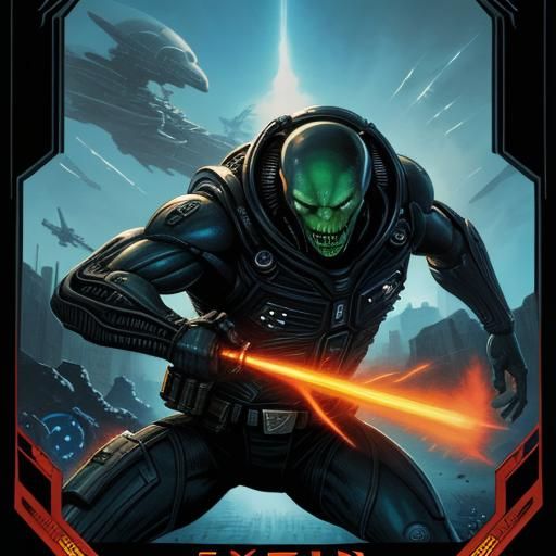 Alien Invasion Trading Card