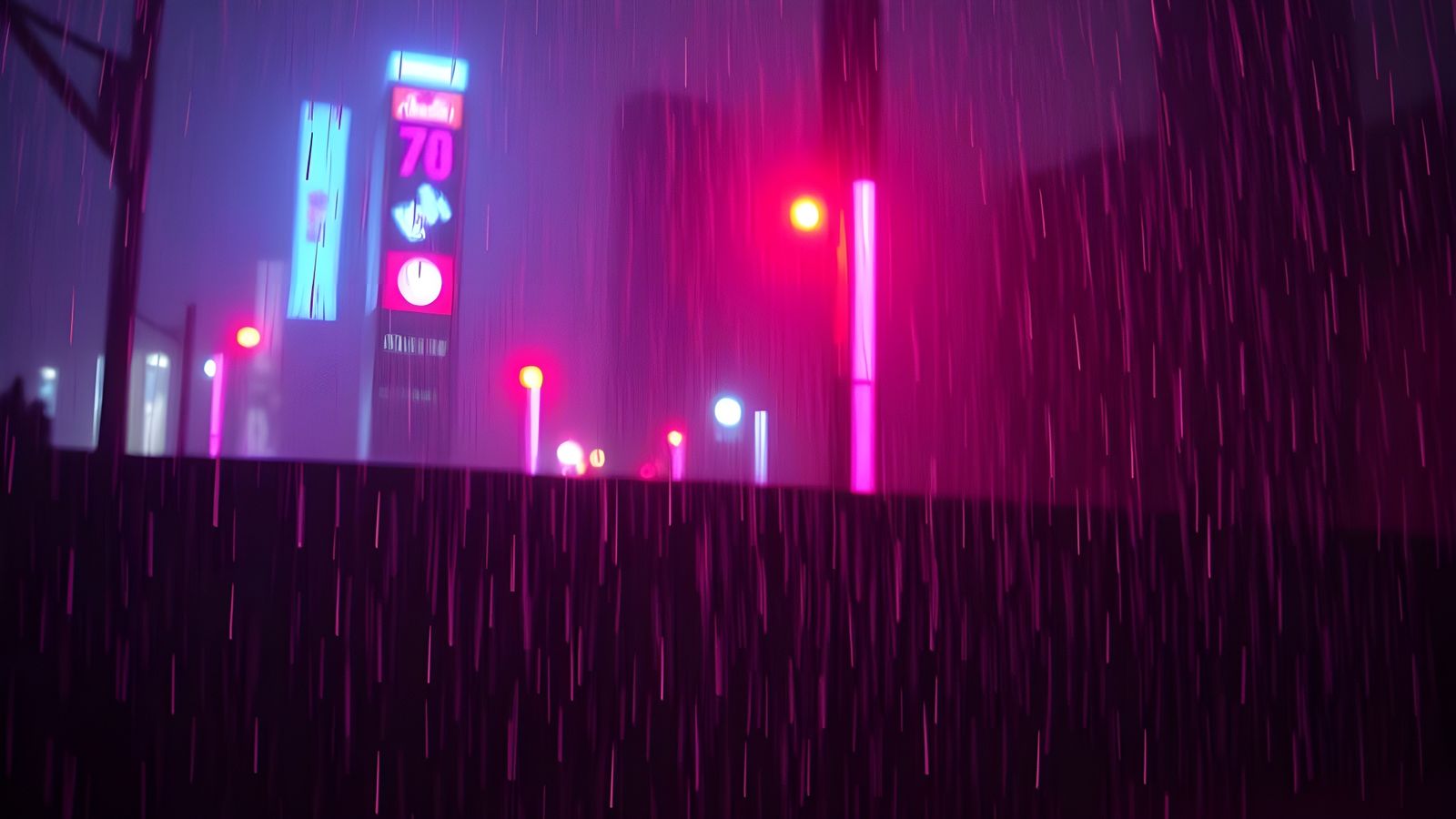 neon rain