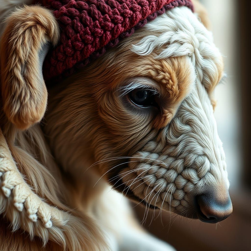 A Dog Silhouetted Against a Golden Sunset