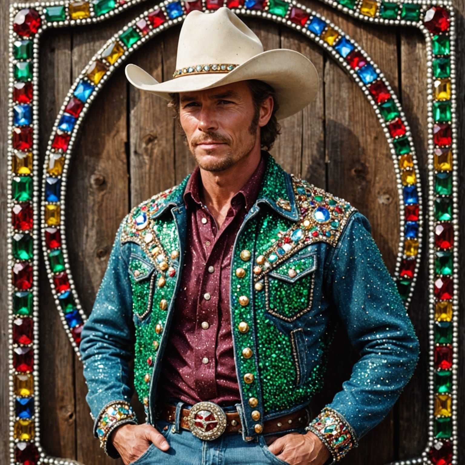 Rhinestone Cowboy Covered in Glittering Gems