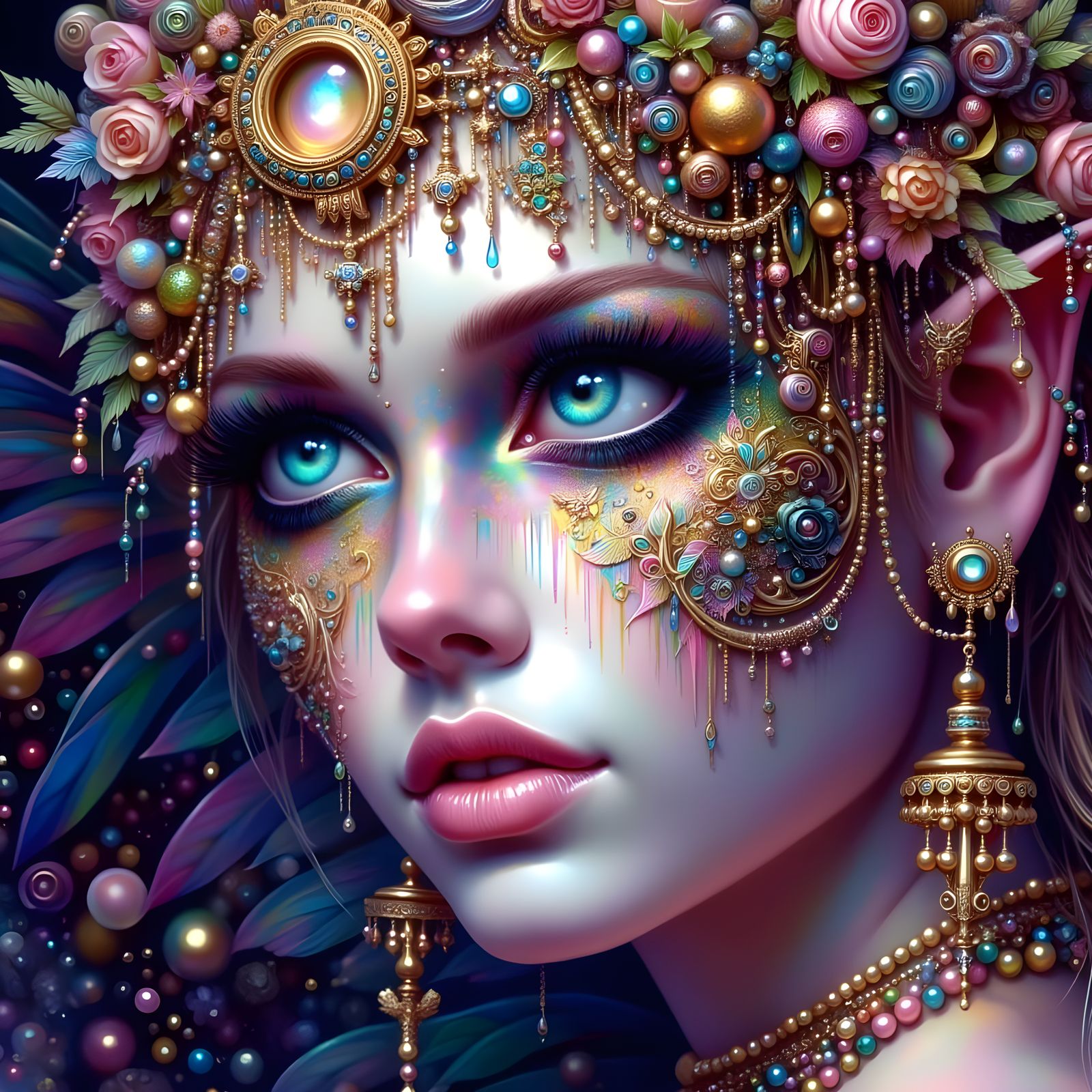 Beautiful Fairy Woman in Whimsical Style