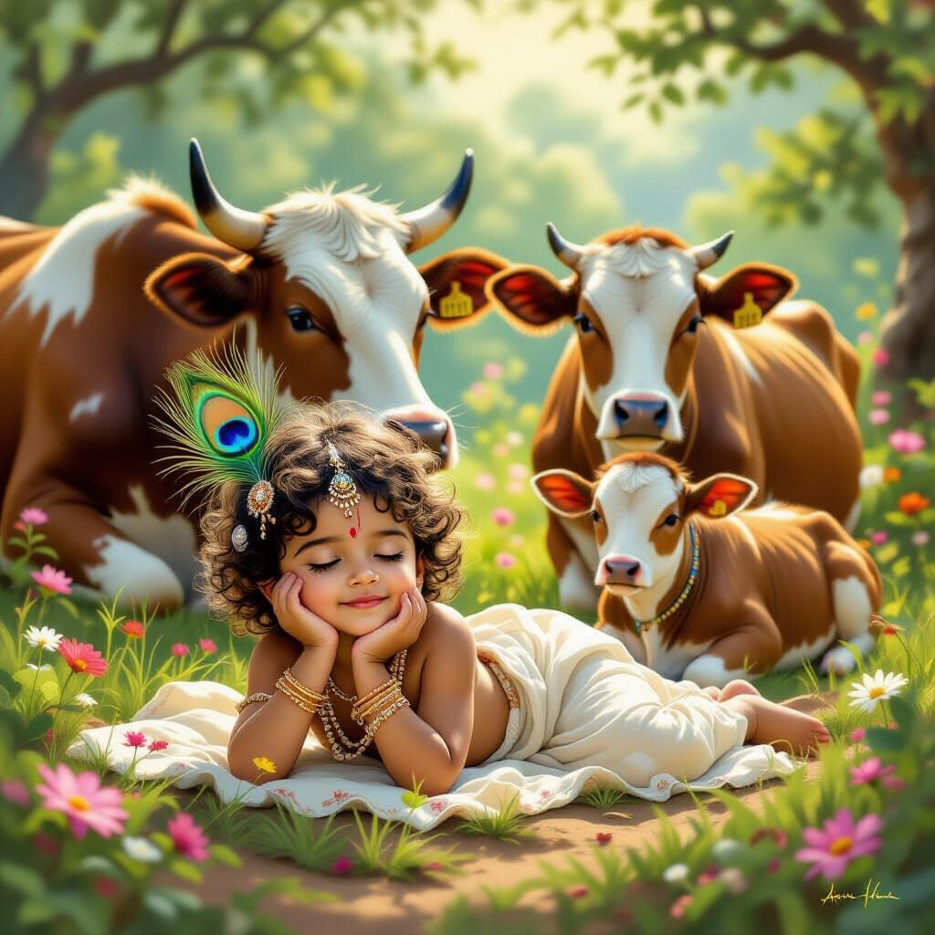Divine Childhood of Krishna in Vrindavan