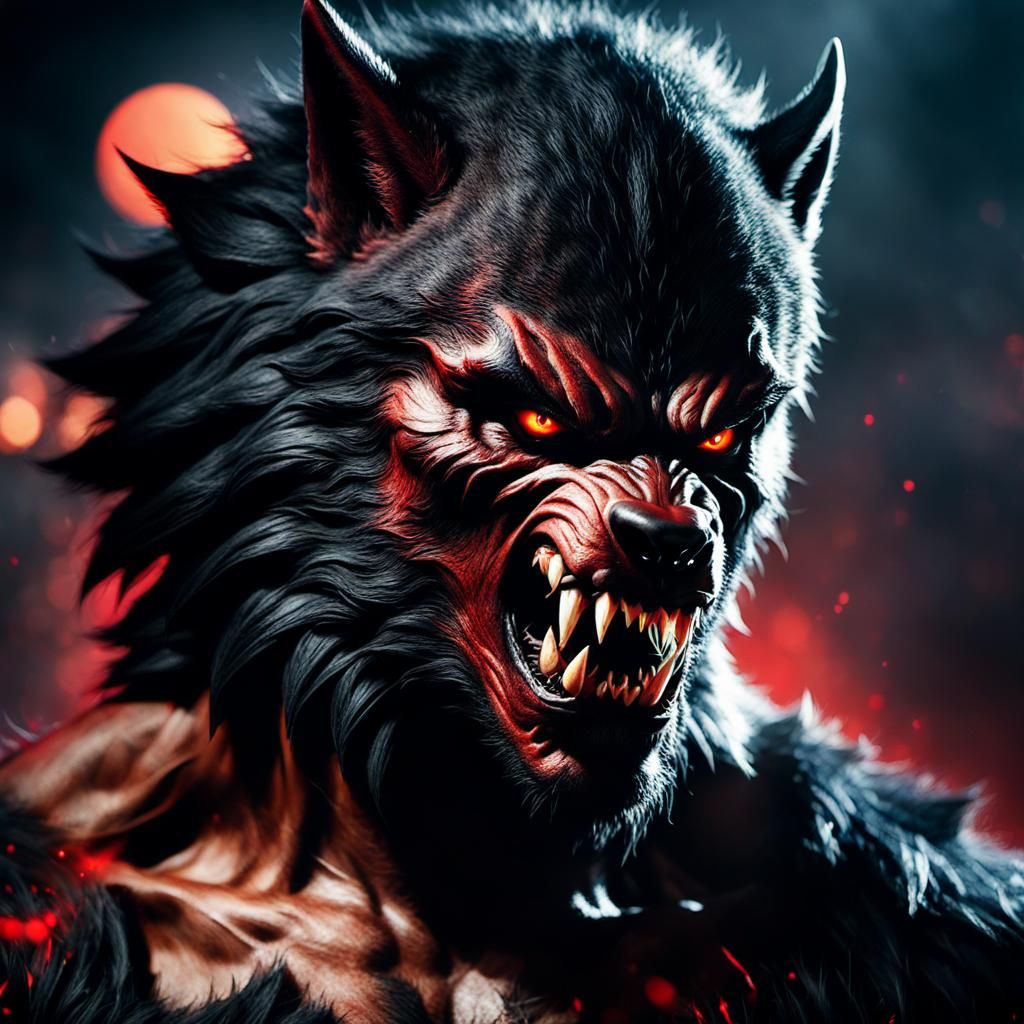 Man's Painful Transformation into Werewolf: Detailed Photogr...