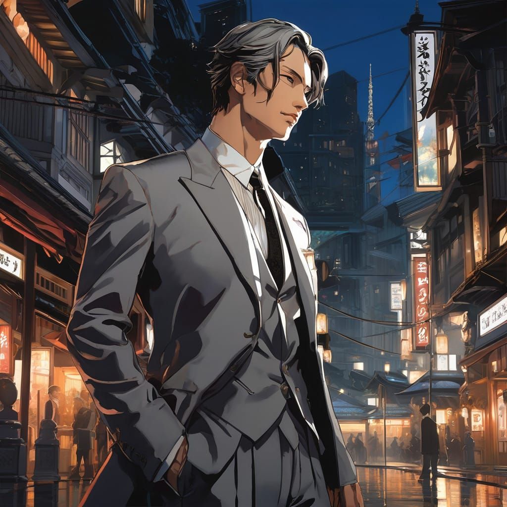 Man in a Brioni suit