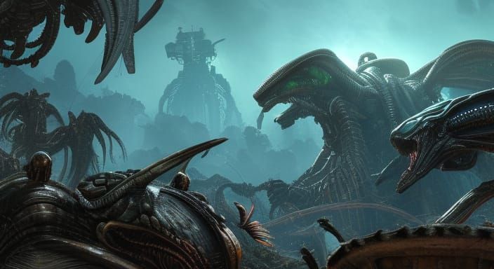 Aliens vs Predator: Detailed Matte Painting