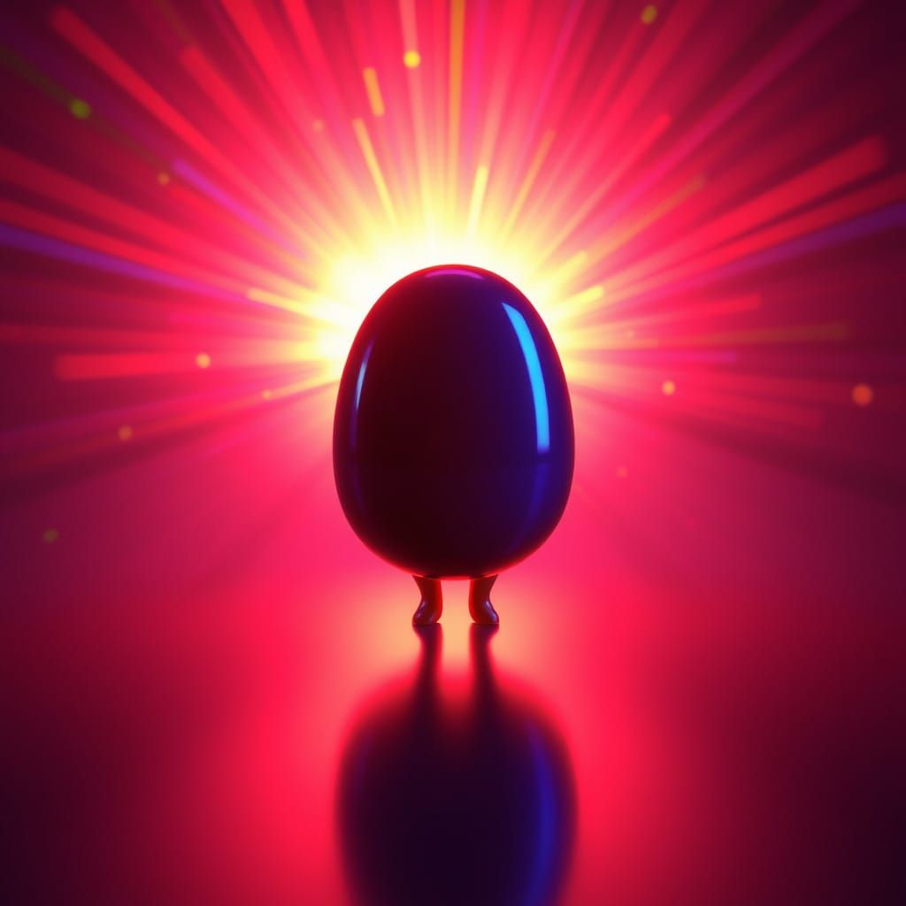 Luminescent Digital Artwork in Vibrant Pixar Style