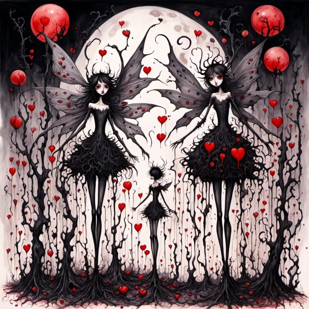 Emotional Portrait in Dark Romantic Style