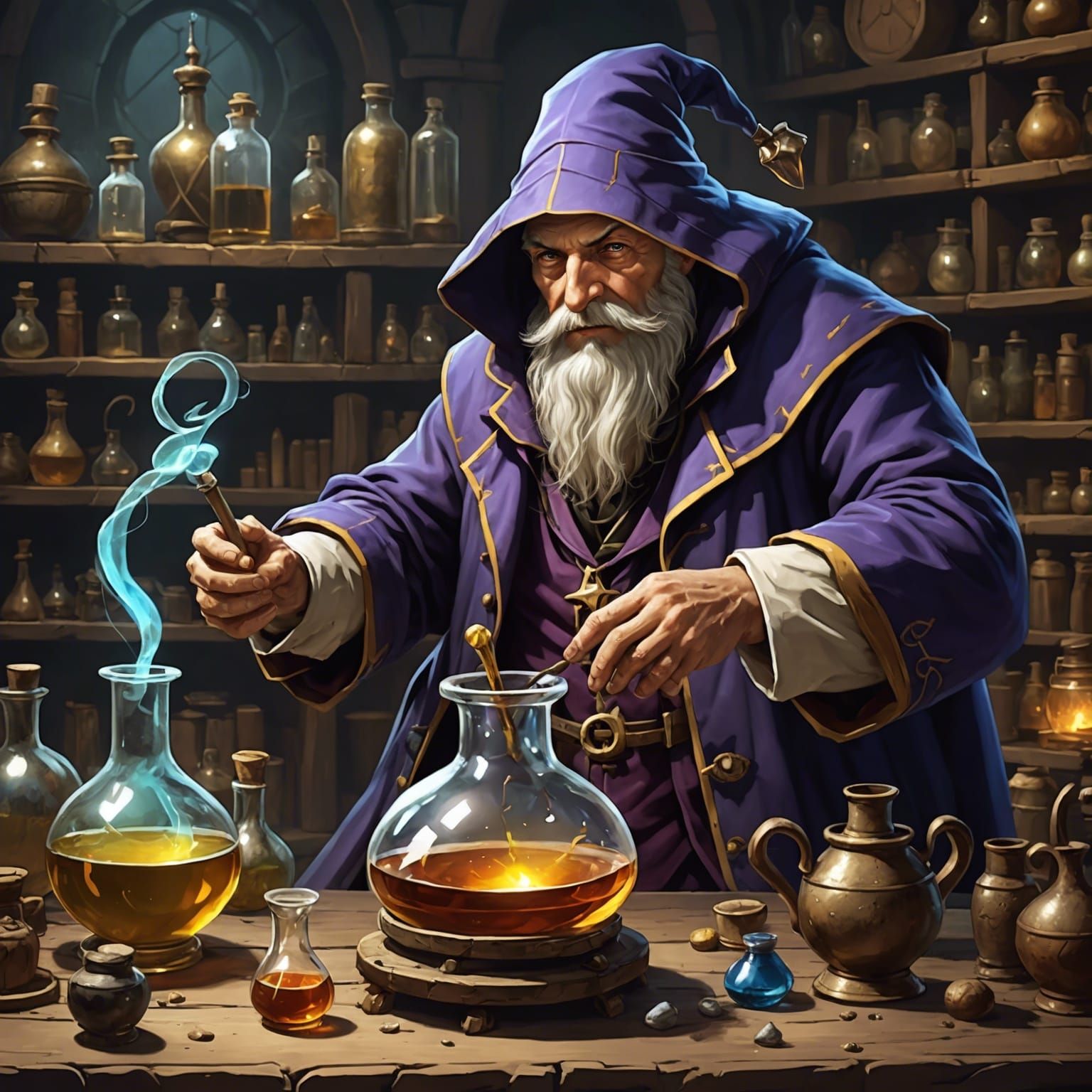 Mysterious Alchemist Portrait