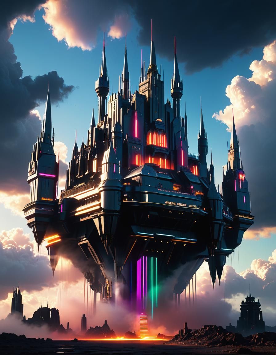 Futuristic Floating Castle