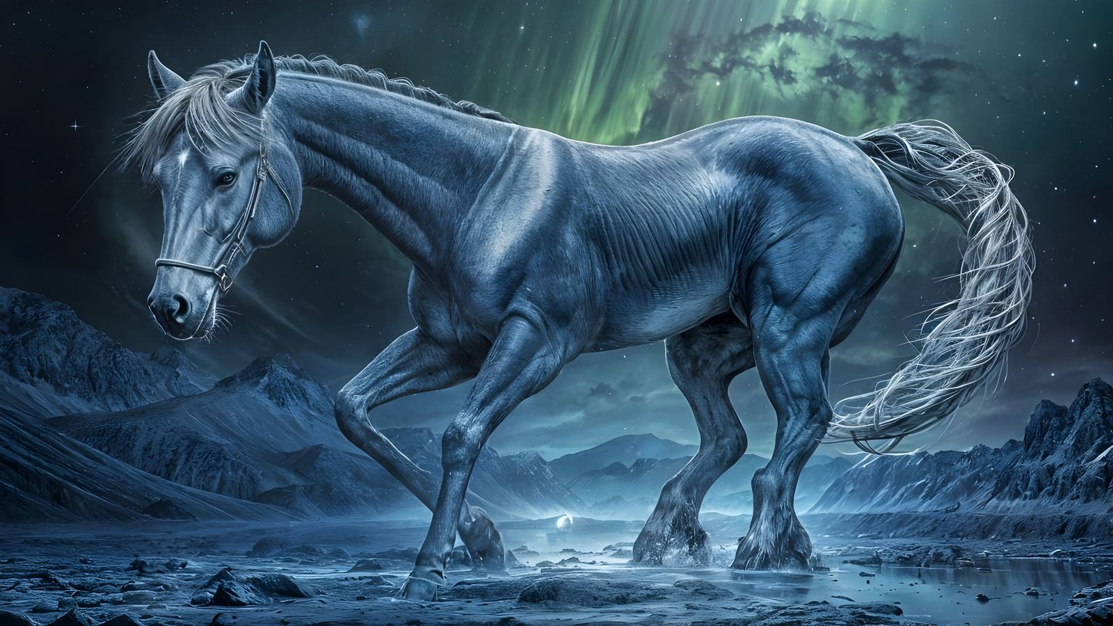 Misty Mercurial Mountains in Haze