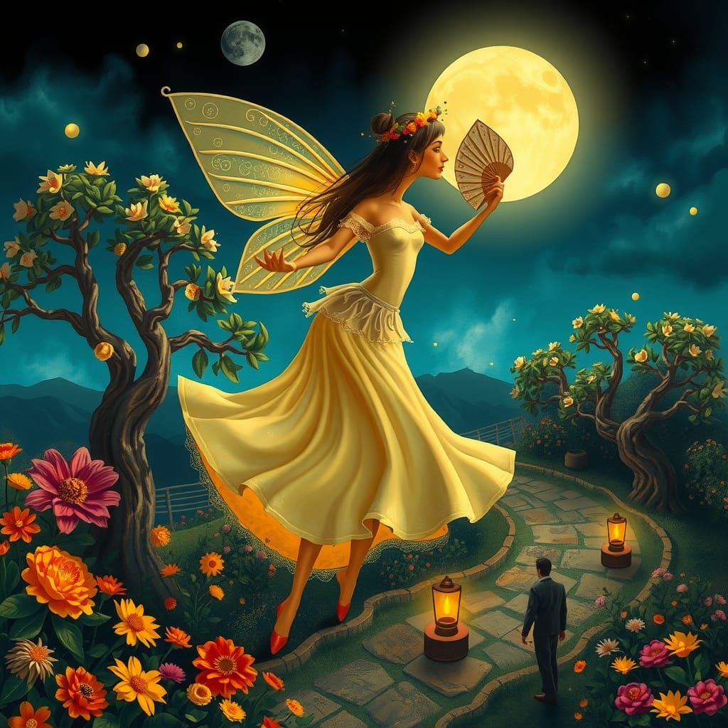 Flamenco Fairy in Surreal Andalucian Dreamscape