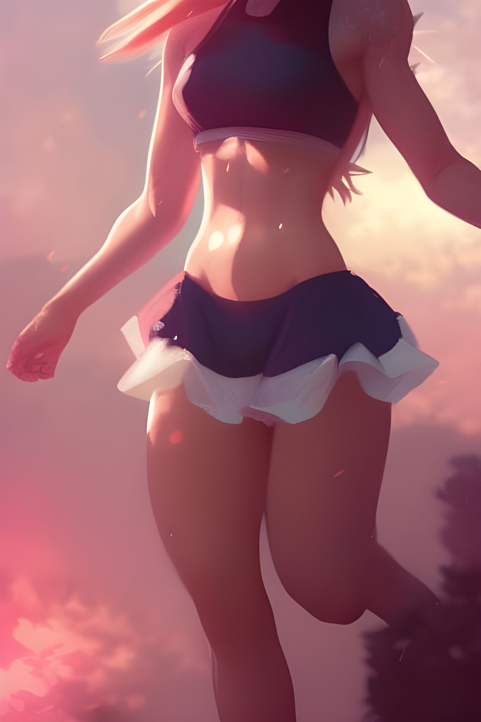 Lace Lingerie Portrait in Art Nouveau Style