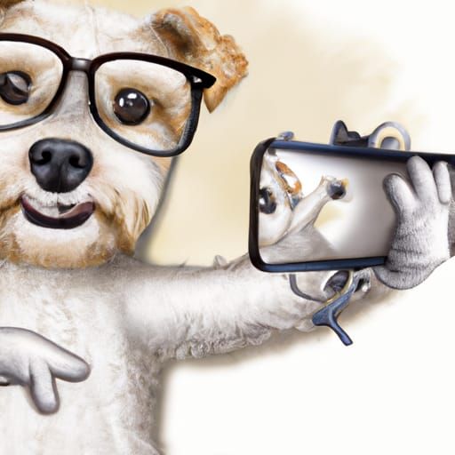 Realistic Dog Selfie, Hyperdetailed Stock Photo