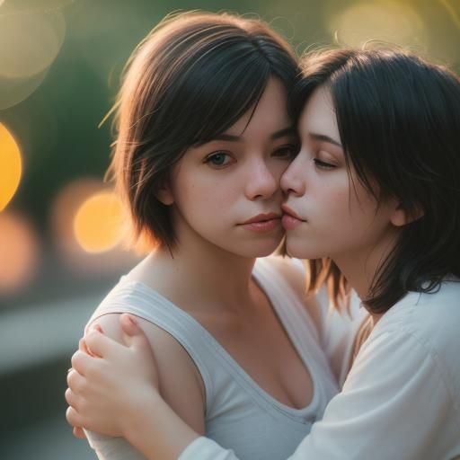 Intimate Portrait of Two Women in Natural Light