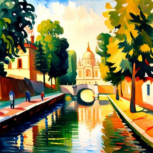 SDXL Gouache Style example