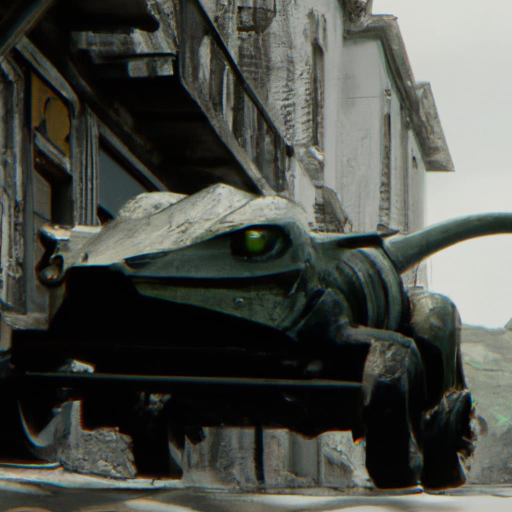 Lizard Car: 3D Game Cinematic Render