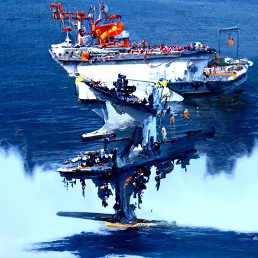 US aircarft carrier class sinks chinese destroyer