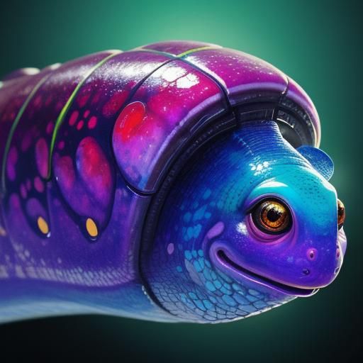 Hyperrealistic Half-Human Slug Hybrid Concept Art