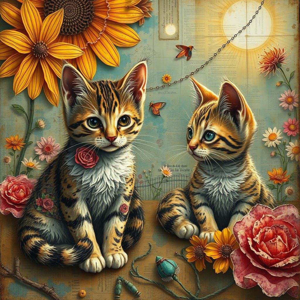 Surreal Whimsy in Collage Style