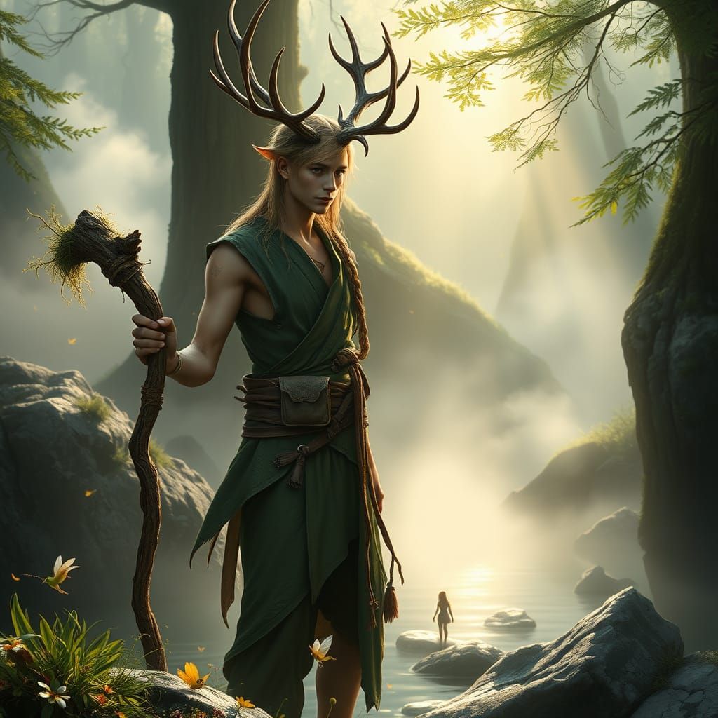 Ethereal Guardian of the Misty Mountain Spring