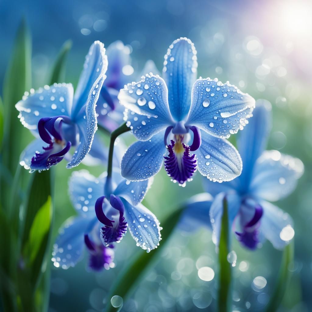 Blue orchids