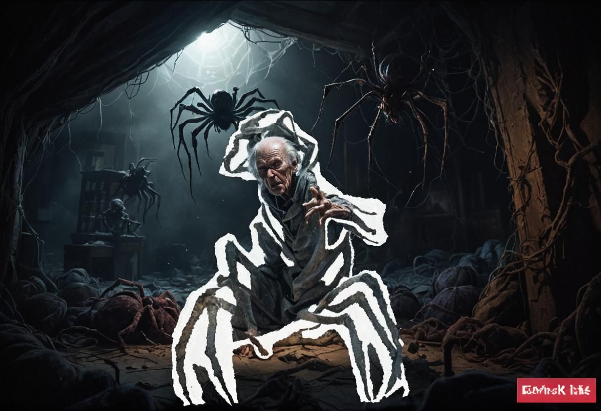 Horrifying Spider-Man Hybrid in Dark Fantasy Art