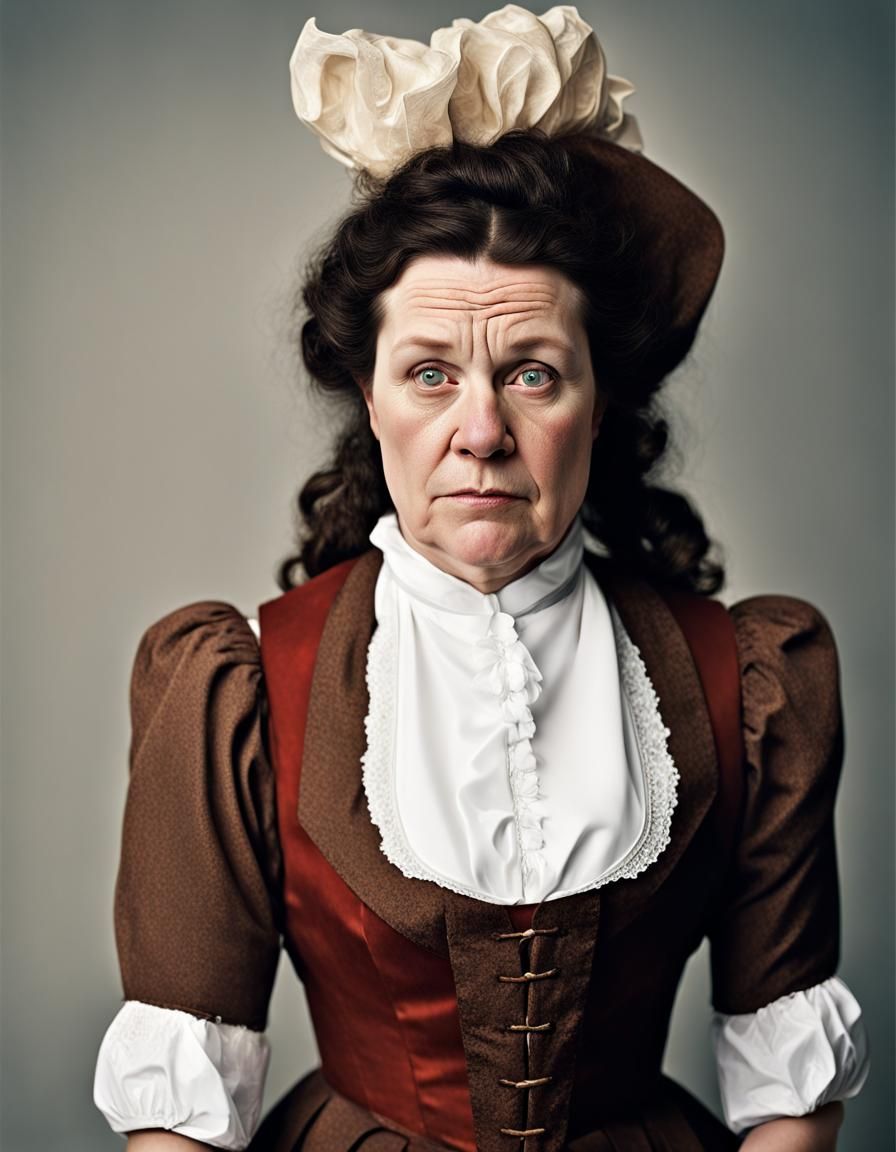 Victorian Dwarf Maid Portrait in HD Color Photography